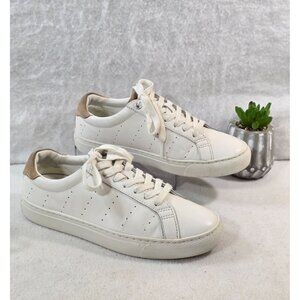 J Crew Womens White Leather BB150 Saturday Sneakers Shoes Lace Up Size 7